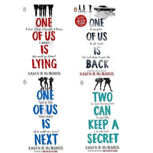 One of Us Is Lying Series Boxed Set of 4 Books Collection (One of Us Is Lying, One of Us Is Next, Two Can Keep a Secret, One of Us Is Back) by Karen M. McManus