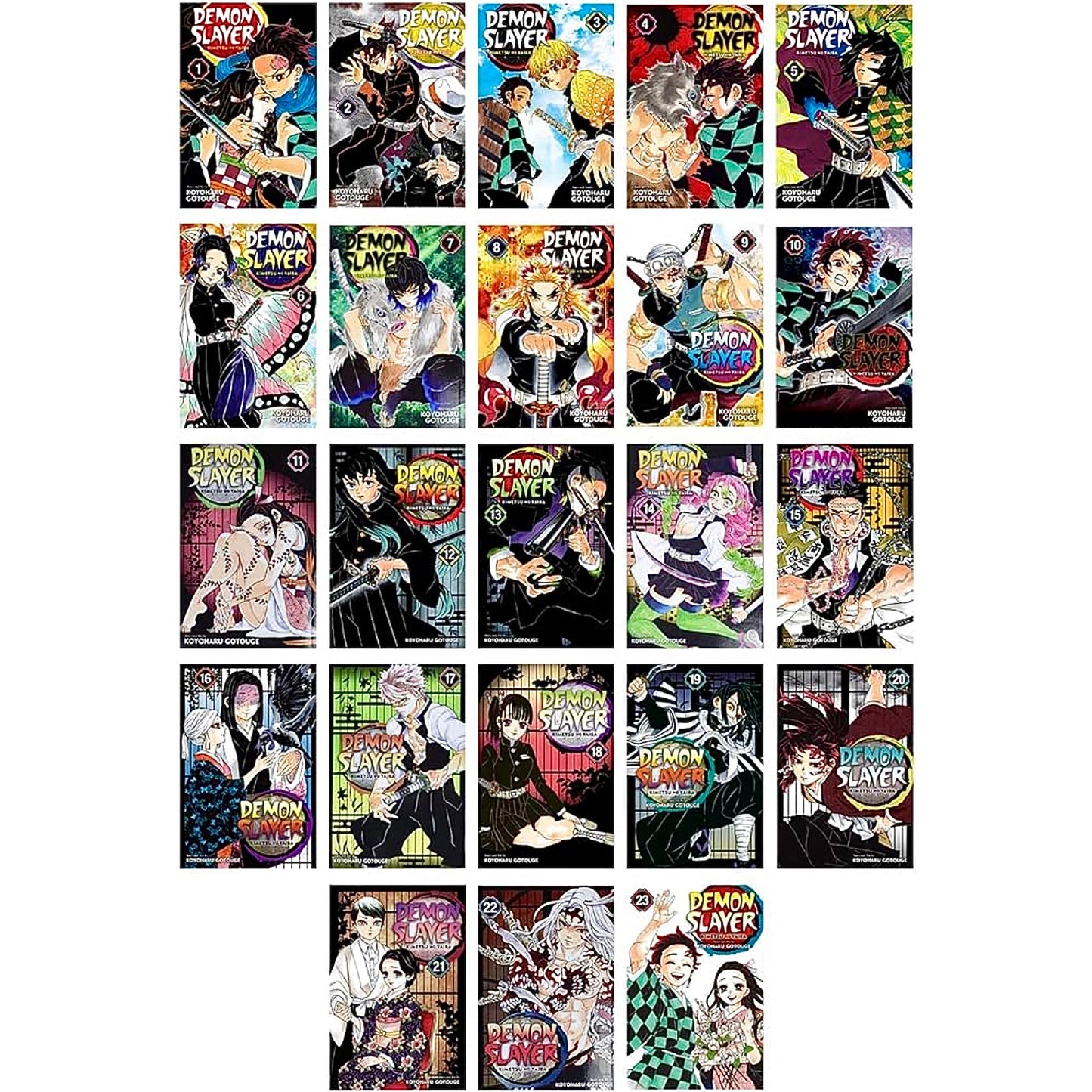 Demonslayer - Kimetsu No Yaiba (Set of 23 Books): Includes volumes 1-23 with premium (Demon Slayer Complete Box Set) Paperback by Koyoharu Gotouge