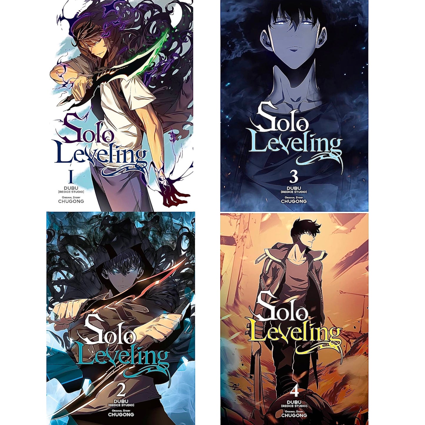 Solo Leveling MANGA  Box Set (4 Books) Vol. 1, Vol.2, Vol.3, Vol. 4 (Comic) by Chugong